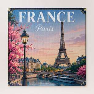 🗼 Paris France Memory From Eiffel Tower Trip 🗼 Jigsaw Puzzle