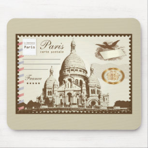 Paris France Non-Postage Postcard Mouse Pad