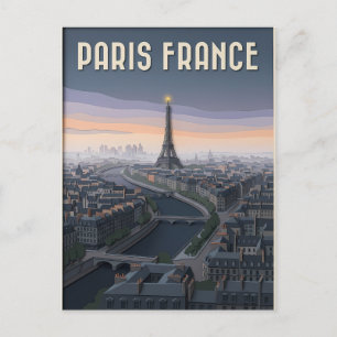 Paris France Paper Cut-Out Art Postcard