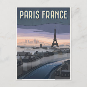 Paris France Paper Cut-Out Art Postcard