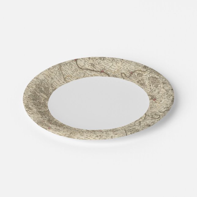 Paris France Paper Plate (Angled)