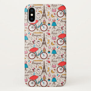 Paris France Pattern iPhone X Case