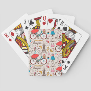 Paris France Pattern Playing Cards