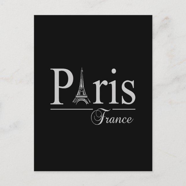 Paris France postcard, customise Postcard (Front)