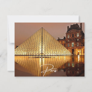 Paris France Postcard, the Louvre