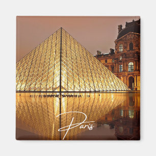 Paris France Postcard, the Louvre Magnet