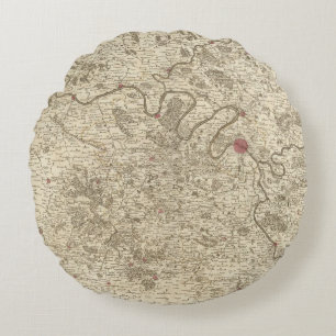 Paris France Round Cushion