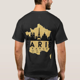 Paris France Skyline Art T-Shirt