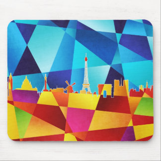 Paris France Skyline Cityscape Mouse Pad