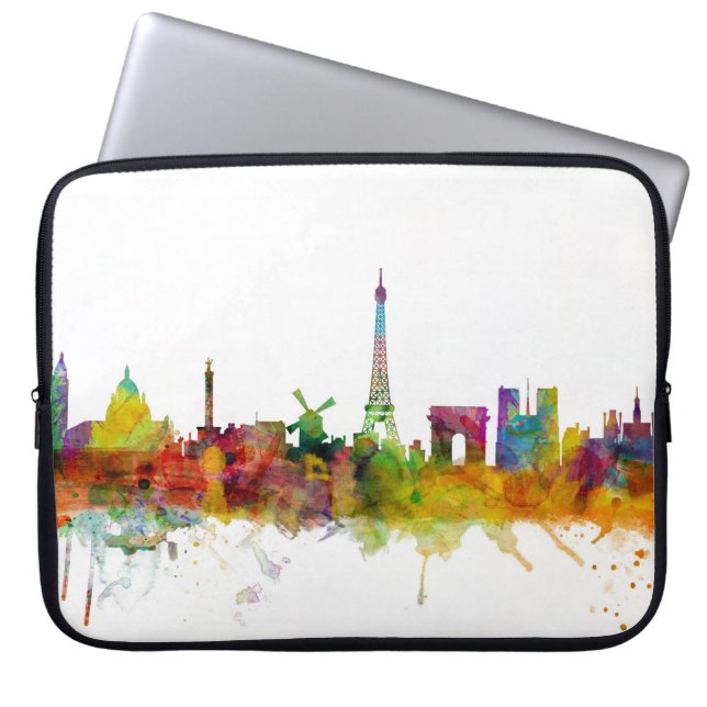 Paris France Skyline Laptop Sleeve (Front)