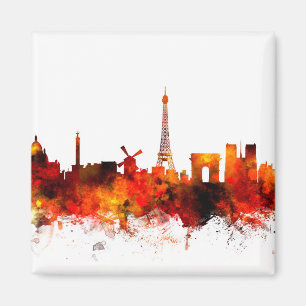 Paris France Skyline Magnet