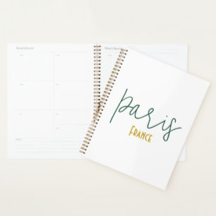 Paris, France Souvenir Calendar Planner