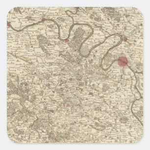 Paris France Square Sticker