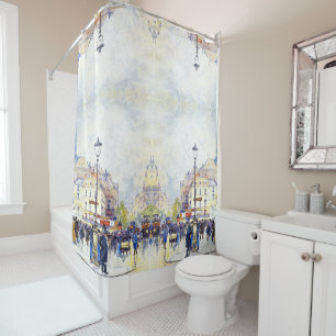 Paris France Street Scene Galien Shower Curtain