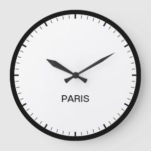 Paris France Time Zone Newsroom Style Clock