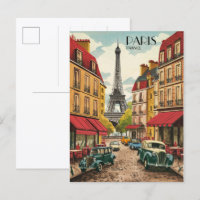 Paris france Tour Effiel vintage old streets gifts