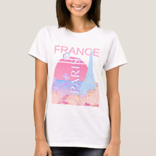 Paris, France, Travel Art, Preppy, Pastel T-Shirt