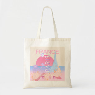 Paris, France, Travel Art, Preppy, Pastel Tote Bag