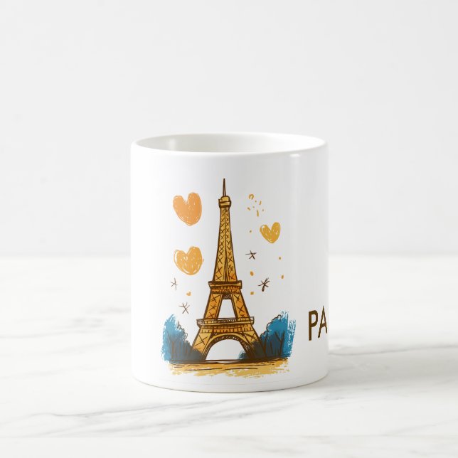 Paris France Travel Coffee Mug (Center)