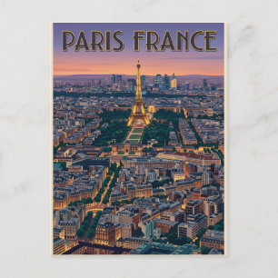 Paris France Travel Postcard