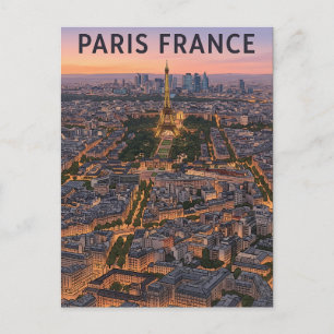 Paris France Travel Postcard