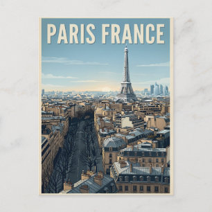Paris France Travel Postcard