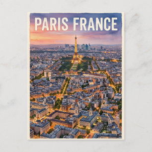 Paris France Travel Postcard