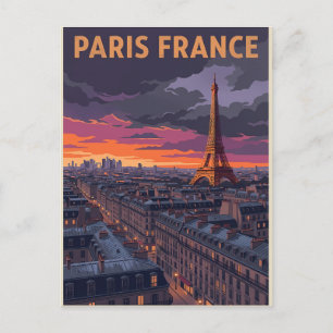 Paris France Travel Postcard