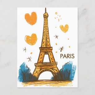 Paris France Travel Postcard