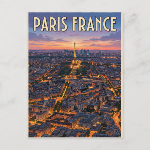 Paris France Travel Postcard