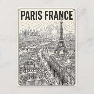 Paris France Travel Postcard