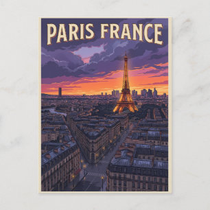 Paris France Travel Postcard