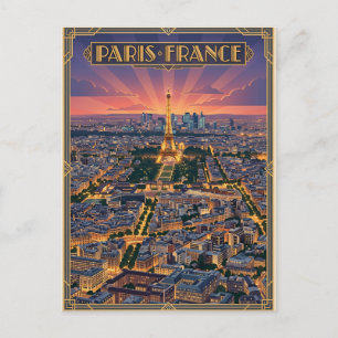 Paris France Travel Postcard