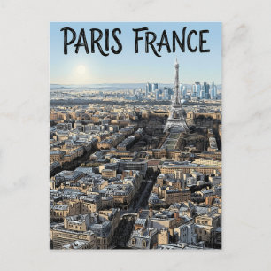 Paris France Travel Postcard