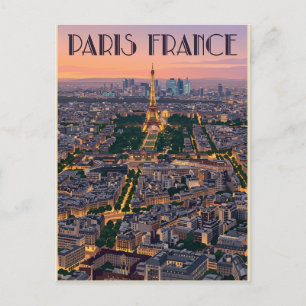 Paris France Travel Postcard