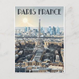 Paris France Travel Postcard