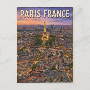 Paris France Travel Postcard