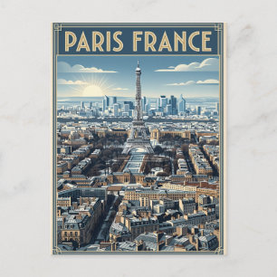 Paris France Travel Postcard