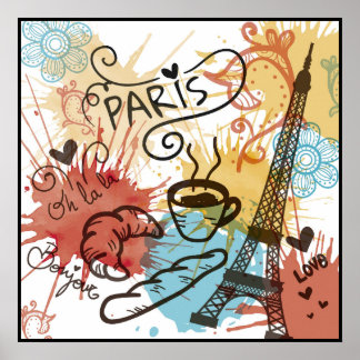 Paris, France, Travel poster
