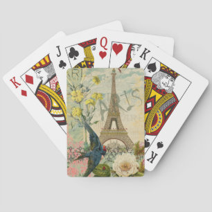 Paris France Travel Vintage Antique Art Painting Playing Cards