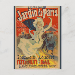 Paris France Vintage French Concert Postcard