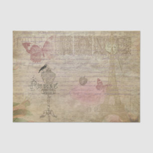 Paris France Vintage Glam Retro Fashion Tissue Paper