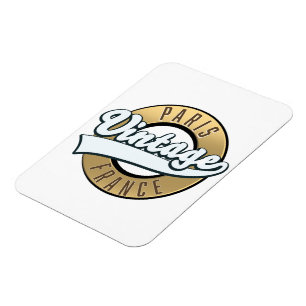 Paris France vintage logo Magnet
