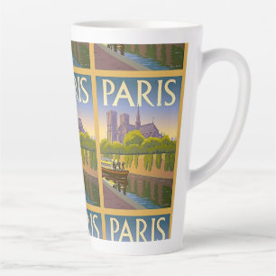 Paris France Vintage travel Latte Mug