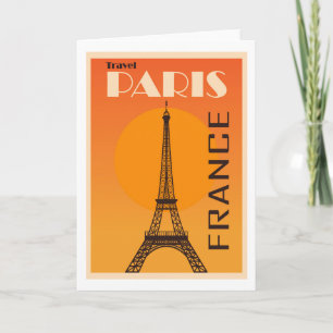 Paris, France Vintage Travel Poster Card