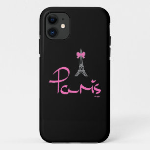 Paris,-France-with-Pink-Bow iPhone 11 Case