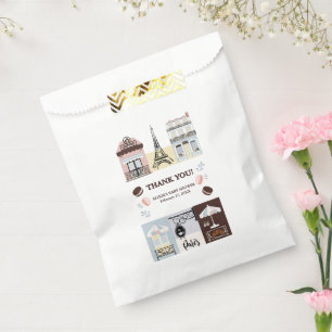 Paris French Cafe Patisserie Baby Shower  Favour Bag