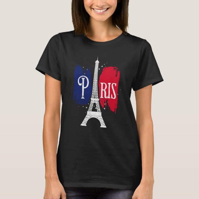 Paris French Eiffel Tower European French Paris At T-Shirt (Front)