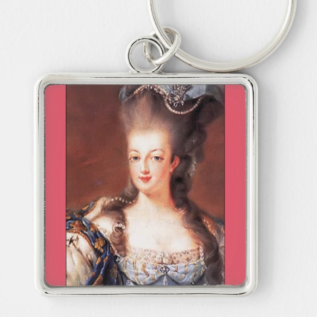 Paris French Marie Antoinette Pink Key Ring (Front)