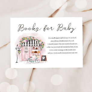 Paris French Patisserie Baby Shower Bring a Book Enclosure Card